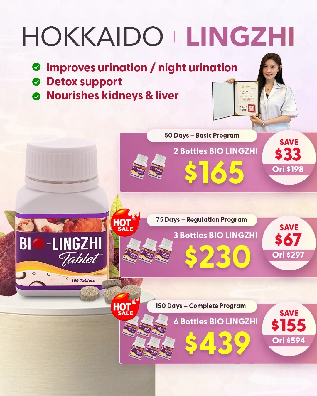 Bio Lingzhi King packages